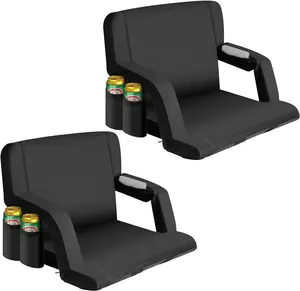 Outdoor Sport Events Back Support Reclining Positions Armrests Portable Gymnasium Stadium Seats