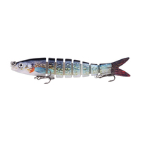 Leurre de pêche artificiel articulé multi-segments 13,5 cm/19 g, simulation de poisson en plastique, appât dur pour la pêche en mer, disponible en 10 couleurs
