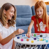 Ensemble de dés personnalisables avec logo sur la surface, en plastique, 16 mm, D6, 6 faces, dés en acrylique pour jeux de société et de cartes