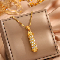 Collier de luxe pour couples en acier inoxydable, pendentif créatif hip-hop pour homme avec incrustations de diamants, idéal pour les soirées