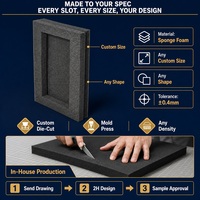 Insert en mousse PU découpé sur mesure, plusieurs formes et tailles, doublure en éponge souple, écologique, antichoc, coussin de protection pour l'intérieur des boîtes cadeaux