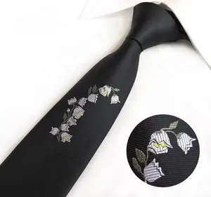Корейские Брендовые мужские галстуки с белыми розовыми цветами, 2 дюйма