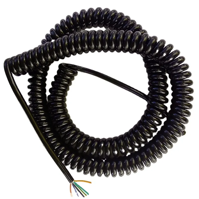 Спиральный кабель из ПВХ/полиуретана с 10 сердечниками, спиральный кабель с 11 сердечниками