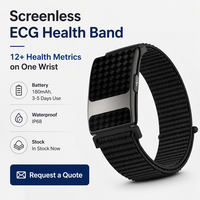 Bracelet de montre connectée en gros sans écran avec suivi d'activité, ECG et surveillance de l'oxygène sanguin, étanche IP68 pour le sommeil et la course à pied
