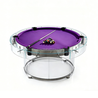 Moderner Luxus-Billardtisch, anpassbar, langlebig, 8-Ball, mit gehärtetem Glasrahmen, professioneller Schieferoberfläche, 180x80cm, für Gewerbe und Zuhause