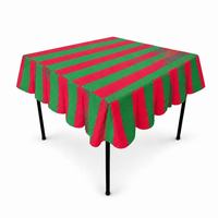 Housse de table de mahjong portable en toile de coton personnalisée, légère, blanche et verte à rayures, lavable, toutes saisons
