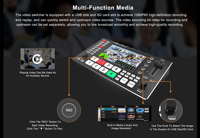 Mezclador de Video Movmagic 4K HD MI con Cuerpo Metálico, 5 Canales, Multivista para Transmisión en Vivo
