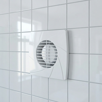 Ventilador de Extracción Eléctrico de Plástico de Alta Calidad con Certificación CE para Baño y Cocina, Montaje en Pared/Techo, 6 Pulgadas, IPX4, 210 M3/h, Tipo Bola