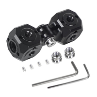 Mini Adattatore per Treppiede Magic Cube con Fori 1/4 3/8 ARRI per GoPro 13, Insta360 X4, Supporto per Microfono LED