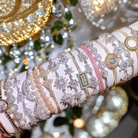 Ensemble de bracelets Gaovo vintage de luxe en acier inoxydable à motif filigrané, plaqué or, zircon, bijoux de mode pour femmes, à porter au quotidien