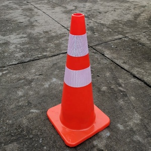 กรวยจราจรแบบยืดหยุ่น PVC ขนาด 90 ซม. สำหรับงานจราจร ยอดขายสูงสุด - Product Image 1