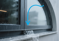 Ventanas abatibles antirrobo de seguridad mejorada Puerta de aluminio arqueada con sistema de bloqueo multipunto
