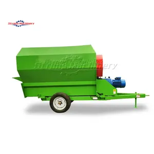 Horizontal farm cow cattle feed TMR feed mixing machine cattle breeding farming equipment for animal food mixer