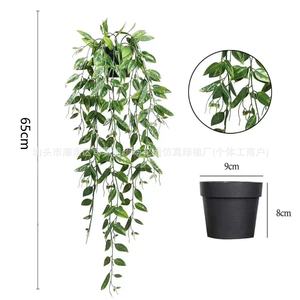 Plantes suspendues artificielles Shuyu 65 cm en pot pour décoration intérieure et extérieure, verdure, lianes, plante artificielle de simulation - Product Image 3