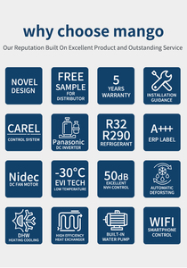 Giá tốt nhất 9-30kw chia biến tần không khí-to-nước bơm nhiệt cho hộ gia đình năng lượng mặt trời/điện sử dụng cao cop năng lượng hiệu quả sưởi ấm - Product Image 6