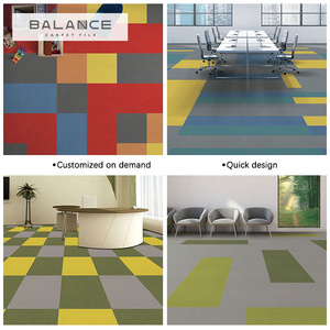 Современный дизайн красочный 50x50 огнестойкий коммерческий красочный нейлон современный шаблон детские сады модульная ковровая плитка для офиса - Product Image 2