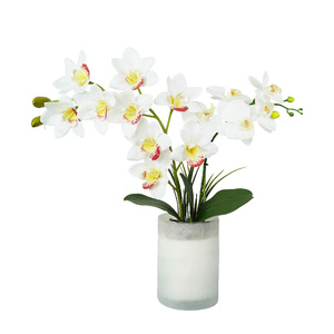 Tizen Flor de Hortensia Artificial en Maceta Flor Artificial Bonsai En Maceta Planta de <span class=keywords><strong>Agave</strong></span> Falsa Arreglo Artificial para Boda - Product Image 3
