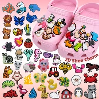 Offerta Speciale: Charms per Scarpe in PVC Personalizzati 2D, Assortiti con Cartoni Animati, Animali Marini e Animali da Fattoria, Accessori Decorativi Fai-da-Te per Sandali e Zoccoli