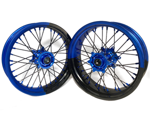 Jantes Supermoto bleues de haute qualité, moyeux forgés GLM, alliage d'aluminium 7116, roues pour <span class=keywords><strong>Fantic</strong></span> XE 125 - Product Image 1