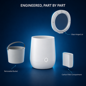 Broyeur de déchets alimentaires domestique intelligent à une touche, chambre de broyage en acier inoxydable, moteur 0,5 CV, pression d'un seul bouton pour - Product Image 2