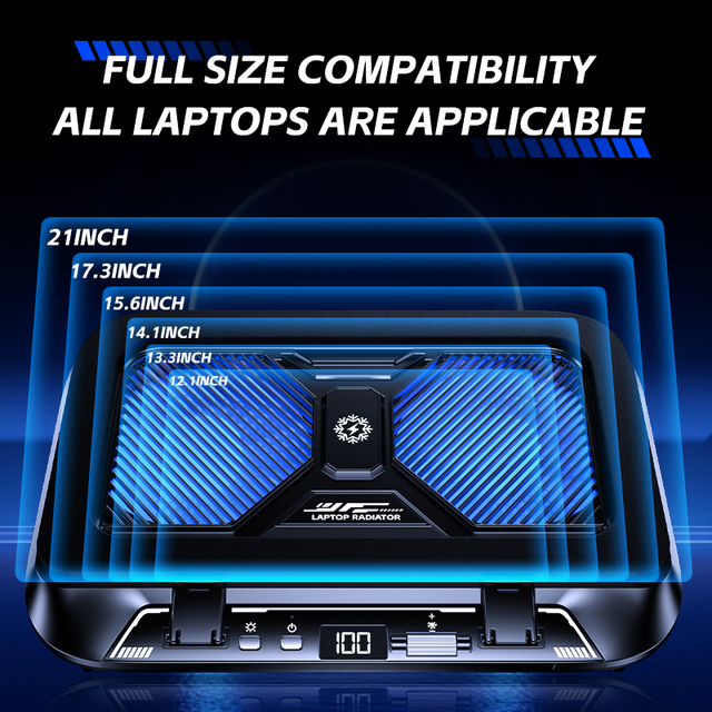Cooling Fan Notebook Stand Notebook Radiator Metal Cooling Base Colorful Atmosphere Light Stock Gaming Laptop Cooler Stand Pad