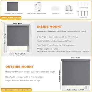 Stores roulants motorisés à télécommande pour le réglage de la lumière, moteur occultant de batterie, store enrouleur monocouche - Product Image 5