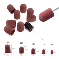 Kit de capuchons de ponçage pour nail art avec tige pour l'élimination des cuticules et des callosités et l'entretien des pieds, outil de ponçage électrique