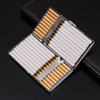 Nouvelle Boîte à Cigarettes Ondulée Allongée et Fine, Design 20 Emplacements pour Cartes, Ne Retient Pas la Fumée, Stockage Fumeur, Fine SmokeJX315, Moderne et Minimaliste