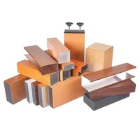 Grille de plafond moderne en aluminium, tubes carrés, étanche, ignifuge, résistant à l'humidité, revêtement poudré, décoration de centre commercial avec garantie de 5 ans