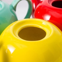 Théière en céramique porcelaine, pot à thé multicolore avec logo personnalisé, grande taille, pour thé en vrac, vente en gros