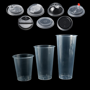 Gobelet jetable en plastique transparent PP de qualité alimentaire pour boba, crème glacée, <span class=keywords><strong>yaourt</strong></span>, lait, avec couvercle - Product Image 4