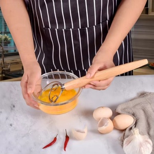 Premium Danish Dough Whisk Kitchen <b>Tools</b> <b>Hand</b> Mixer Stainless Steel Whisk with Wooden Handle - Product Image 5