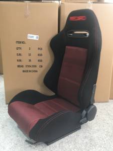 Sedili avvolgenti RECARO da corsa in tessuto nero e giallo con doppie guide di bloccaggio universali per modifica auto da corsa - Vendita calda - Product Image 5