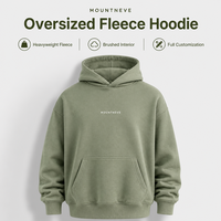 Sweat-shirt à capuche sur mesure pour homme, teint pigmentaire, en molleton brossé épais, coupe décontractée, vert sauge