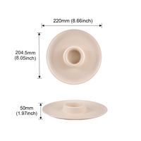 Vaisselle en plastique recyclable pour la cuisine Assiette à boulettes pour le petit-déjeuner avec compartiment à sauce
