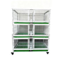 Cage d'élevage pour pigeons voyageurs en acier galvanisé, avec base lavable, grande salle d'élevage, porte pour stockage et reproduction en vrac