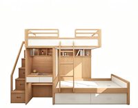 Lit moderne Yi Gui inclinable en chêne massif écologique, design modulaire, durable, gain de place, rangement multifonctionnel