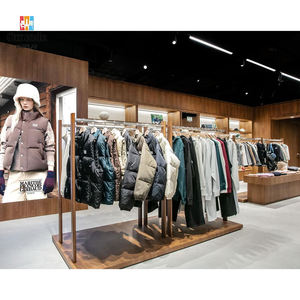 Luxury Fashion Clothing <b>Display</b> Rack LED | Stylish <b>Wall</b>-<b>Mounted</b> Garment <b>Cabinet</b> Apparel Island Stand | Eco-Friendly Custom - Product Image 6