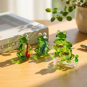 Figura de Pájaro de Cristal Verde, Decoración Feng Shui para Bodas, Adorno de Mesa, Forma Irregular, Paquete Individual, Decoración Artística para Sala de Estar - Product Image 5
