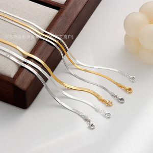 Cadena de Serpiente Redonda de Acero Inoxidable 304, Collar de Joyería Chapado en Oro y Plata, Cadena de Moda Unisex, Accesorio de Regalo, Origen Yiwu - Product Image 1