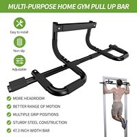 Barre de traction murale réglable pour fitness, équipement d'exercice à domicile et en extérieur, fixation murale ou sur cadre de porte, taille personnalisable