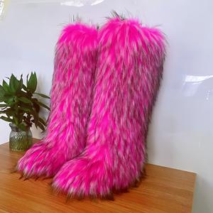 Botas de nieve cálidas de media pantorrilla para mujer, con forro de piel, estilo adelgazante, para invierno, color y estilo transfronterizos, para pedidos especiales de clientes. - Product Image 3