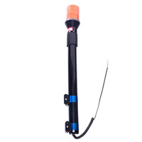 Longue barre télescopique électrique avec feu arrière LED pour motos et vélos, lumière d'avertissement de patrouille clignotante pour le trafic