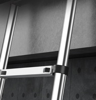 Échelles en alliage d'aluminium multi-styles, échelle télescopique pliante en A, échelle à marches multi-usages antidérapante pour la construction à domicile