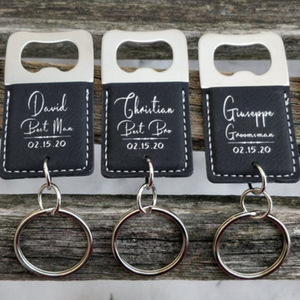 Manufacturer supplies creative <b>leather</b> bottle openers, simple and portable beer openers, car <b>keychains</b>, and Father's Day gifts. - Product Image 3