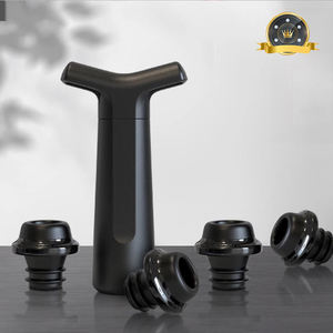 <span class=keywords><strong>Bouchon</strong></span> <span class=keywords><strong>de</strong></span> <span class=keywords><strong>vin</strong></span> avec pompe à <span class=keywords><strong>vin</strong></span> sous vide conservateur <span class=keywords><strong>de</strong></span> <span class=keywords><strong>vin</strong></span> aérateur bouchons en caoutchouc noir scellant conservateur boissons bouteille bouchons en silicone - Product Image 1