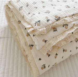 PLHAN Refroidissement Double Mousseline Gaze Motif Floral Multicouche Respirant Coton Mousseline Bébé Berceau Literie <span class=keywords><strong>Couette</strong></span> Couverture <span class=keywords><strong>Oreiller</strong></span> - Product Image 3
