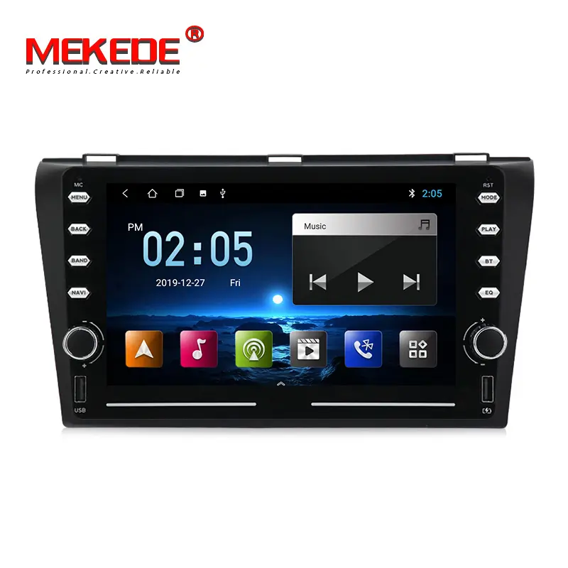 MEKEDE 2020 D Commande Vocale Android 9 4 noyau IPS Vidéo De Voiture Pour Mazda 3 2003-2009 Mazda3 2 + 32 GO Navigation GPS BT Radio
