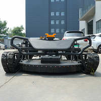 Livraison gratuite, tondeuse à gazon tout-terrain à moteur essence CE EPA, machine agricole à chenilles en caoutchouc, tondeuse à gazon robotisée télécommandée