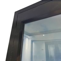 USA Design moderne américain devanture de magasin glaçure blanche balançoire entrée commerciale Kfc poulet porte en aluminium